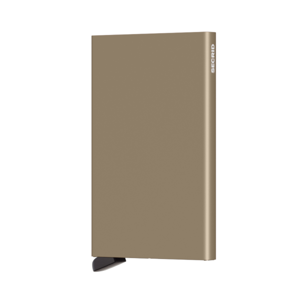 Secrid Cardprotector in Beige, ein schlanker Kartenhalter mit RFID-Schutz